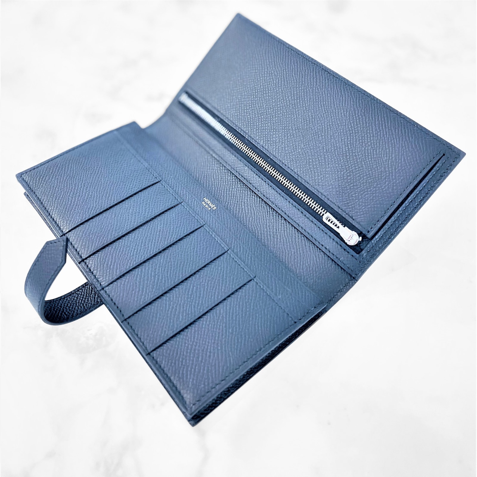 Hermes Black Bearn Wallet Silver Hardware – MILNY PARLON