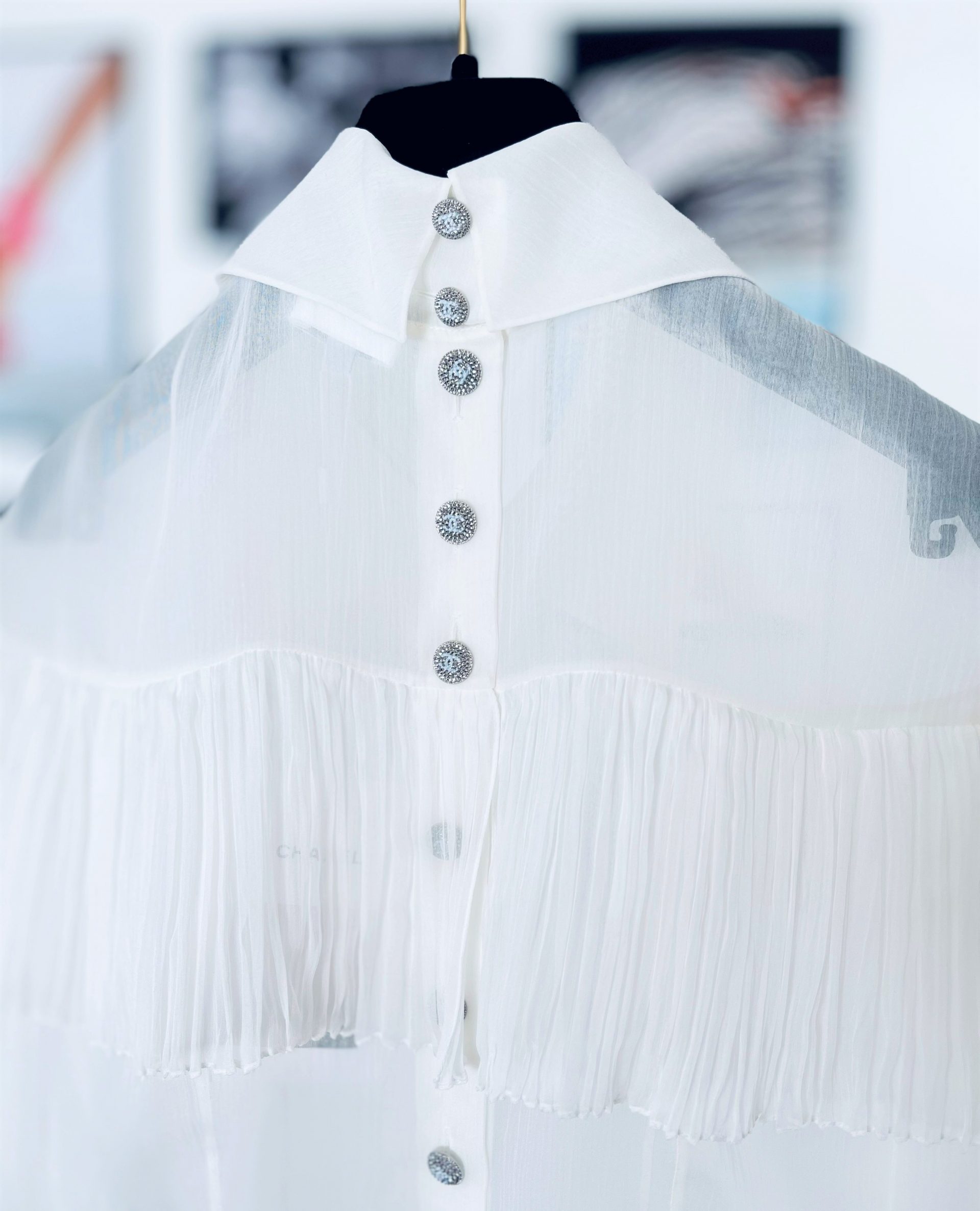 Chanel White Silk Muslin Blouse – MILNY PARLON