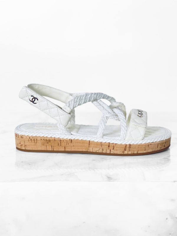 Chanel White Cord & Lambskin Sandals – MILNY PARLON