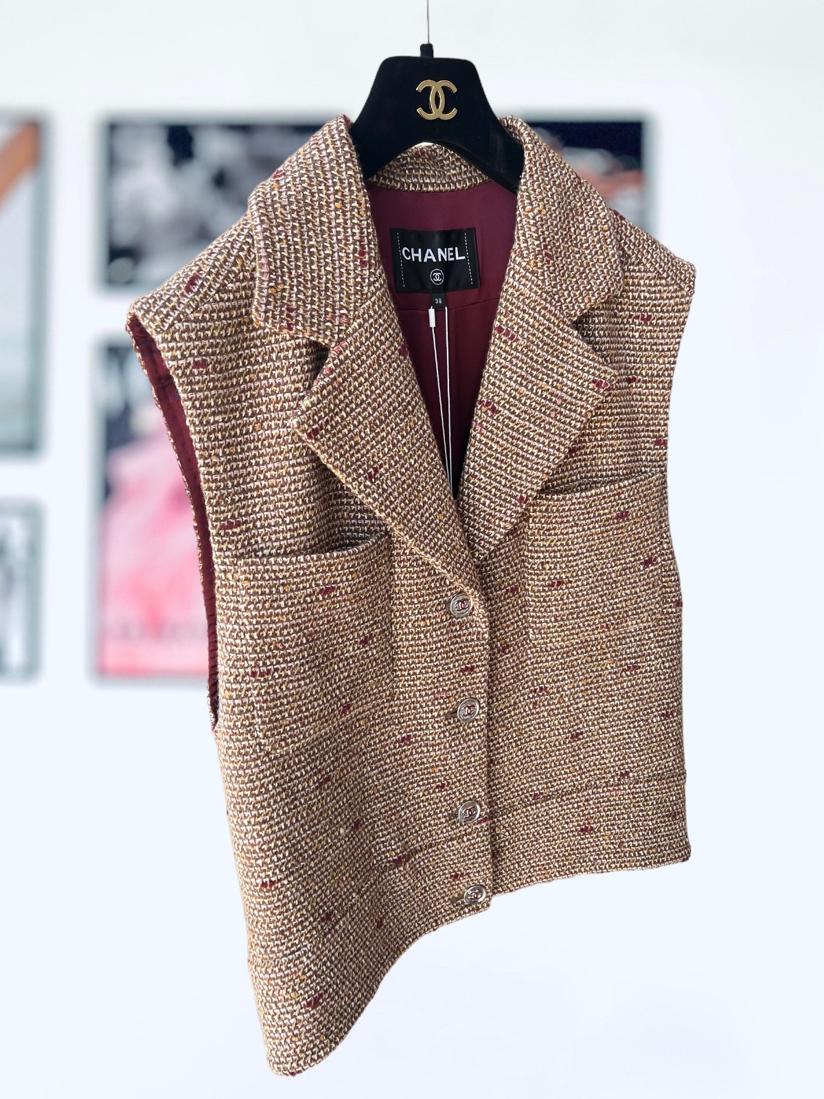 Chanel Brown Multicolour Tweed Vest – MILNY PARLON